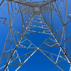 Electrical tower from the ground