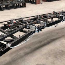 Estructura de metal para montaje termosolar