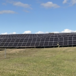 Vista panorámica de placas fotovoltaicas