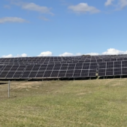 Vista panorámica de placas fotovoltaicas